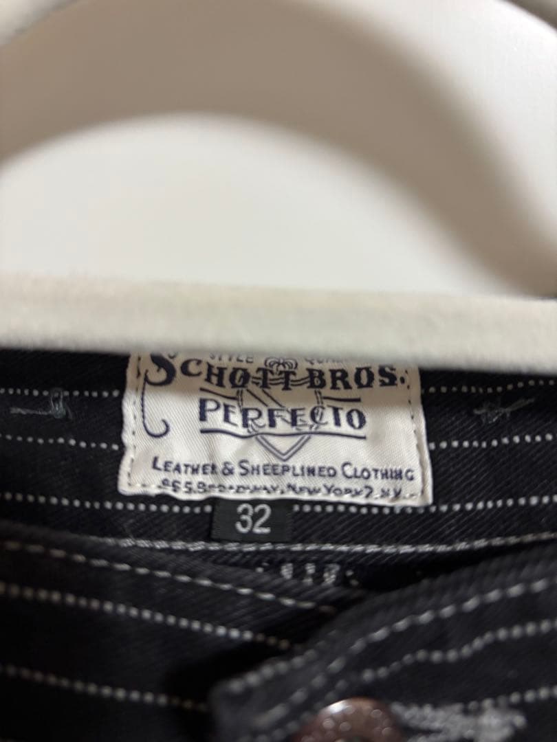 Schott ショット　オールドヒッコリー デニムパンツ　ブラック　32 M