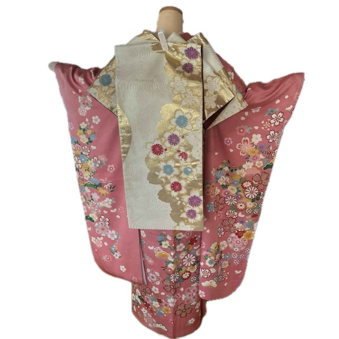 愛されピンク 華やか花模様♡振袖フルセット　成人式前撮りに