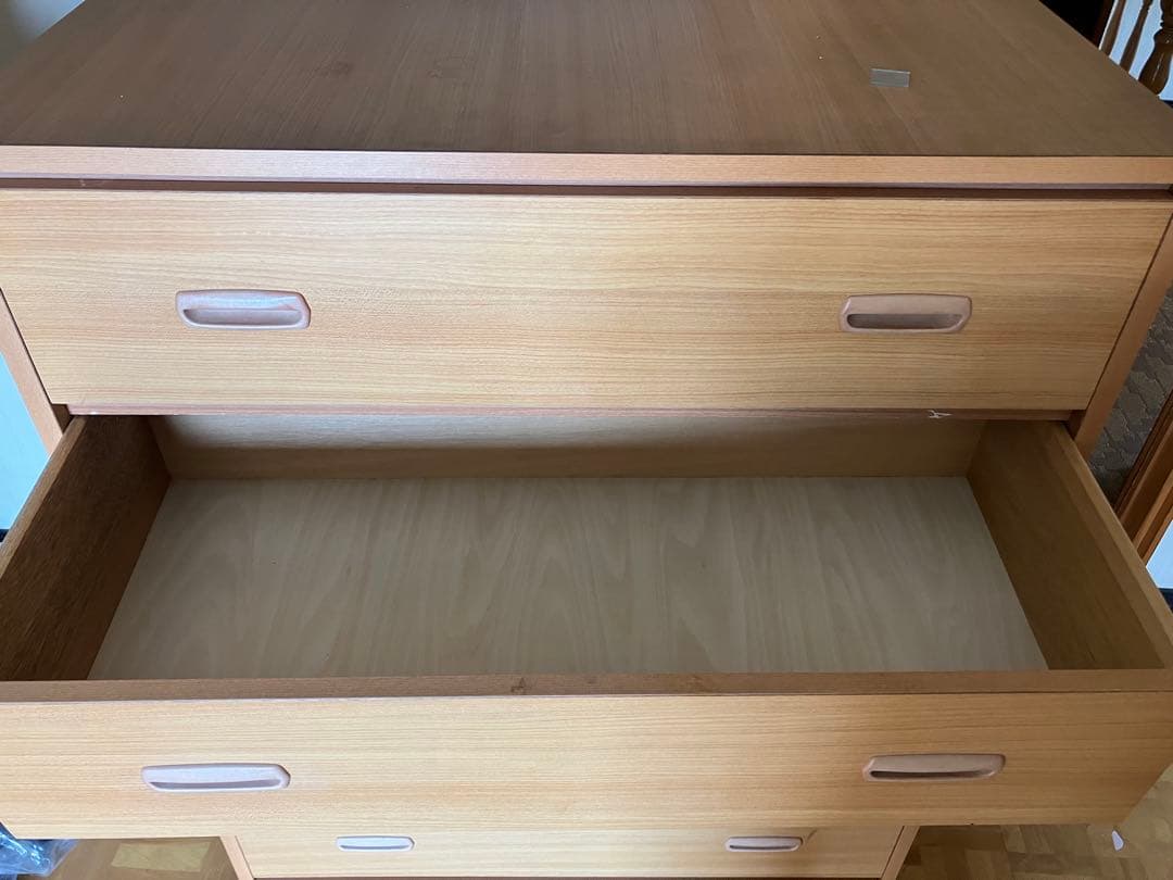 6段タンス　ナチュラルウッド