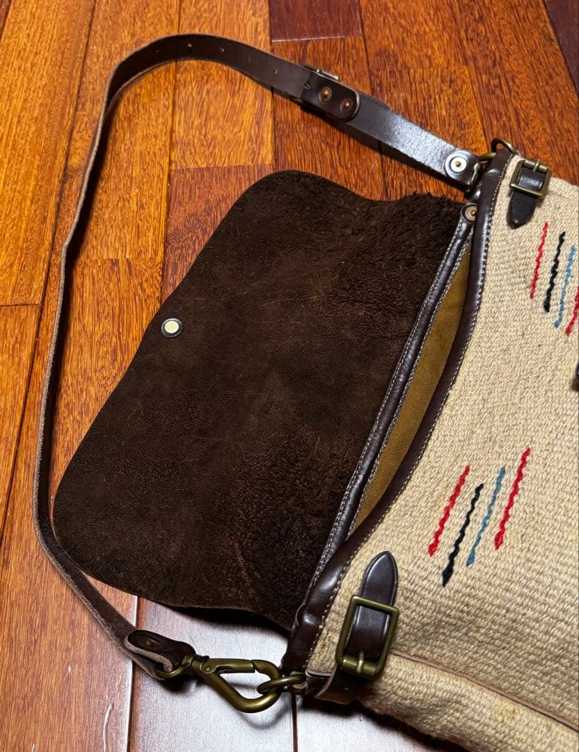 ＲＲＬ　チマヨ柄レザーショルダーバッグ