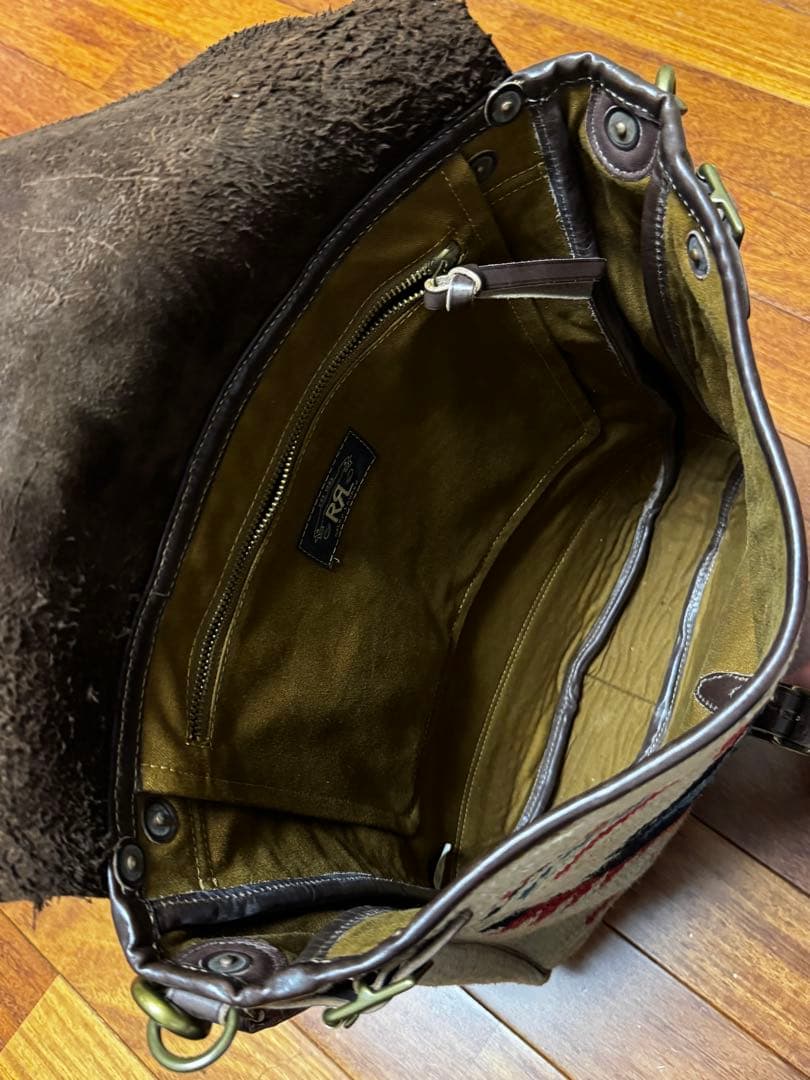 ＲＲＬ　チマヨ柄レザーショルダーバッグ