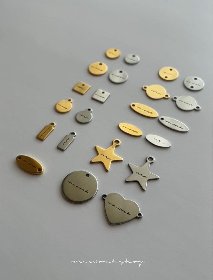 小ロットからok!20枚〜　ブランドタグ　ロゴプレート　オリジナルタグ