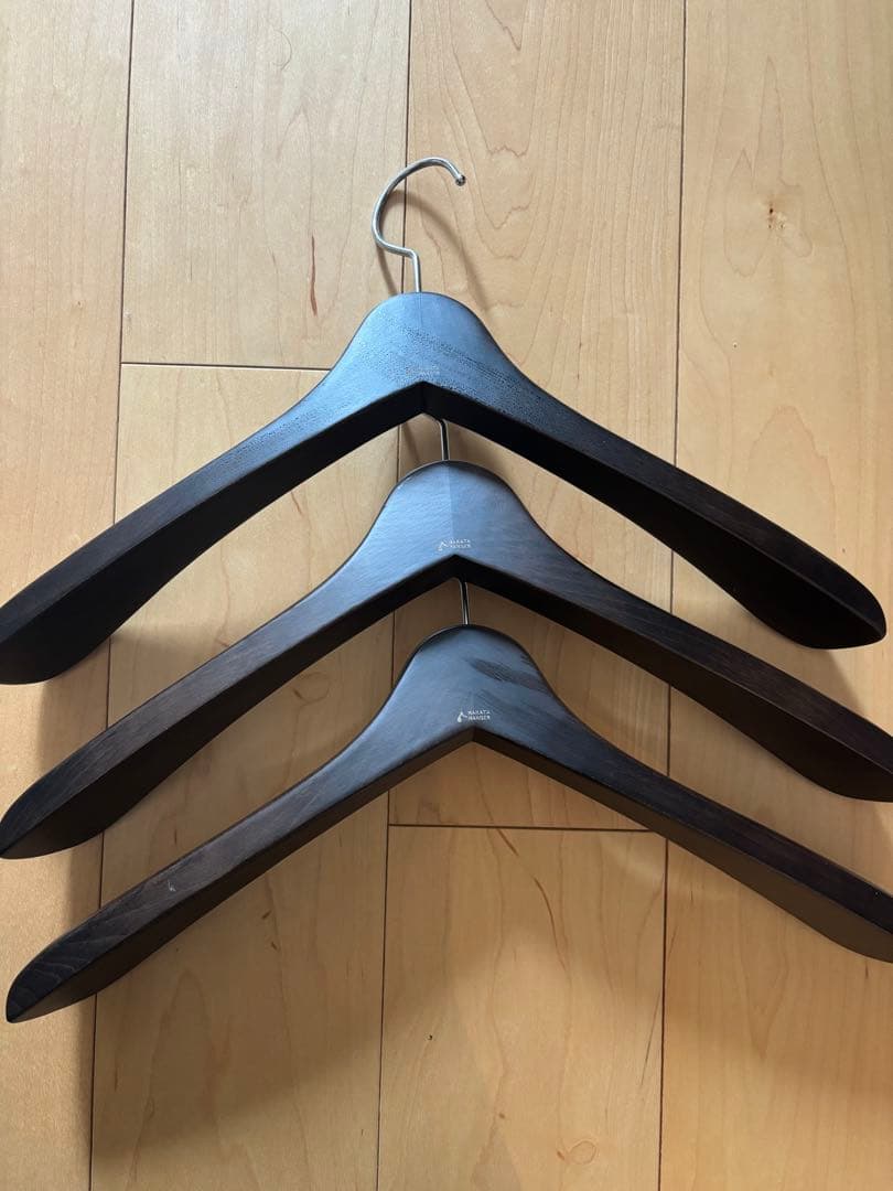 NAKATA ハンガー メンズジャケット用　スモークブラウン　3本