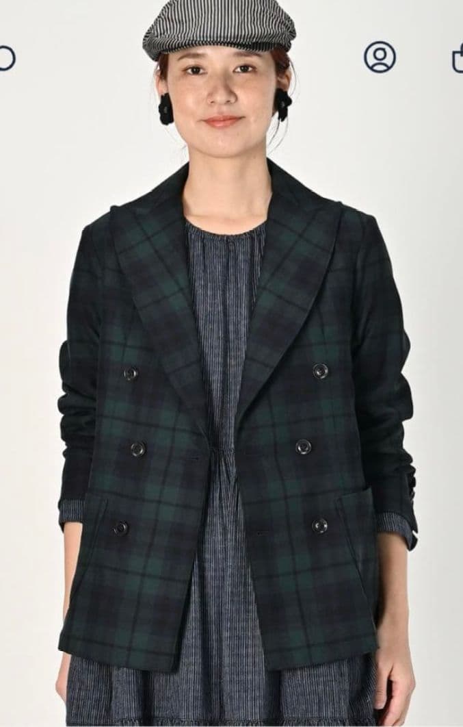 45R 梳毛WOOLのレディースジャケット