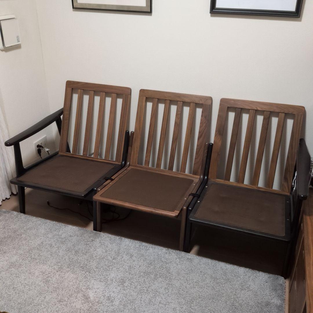 SanGuri：マルニ60フレームチェア・3シータ・クッション有ハイバック