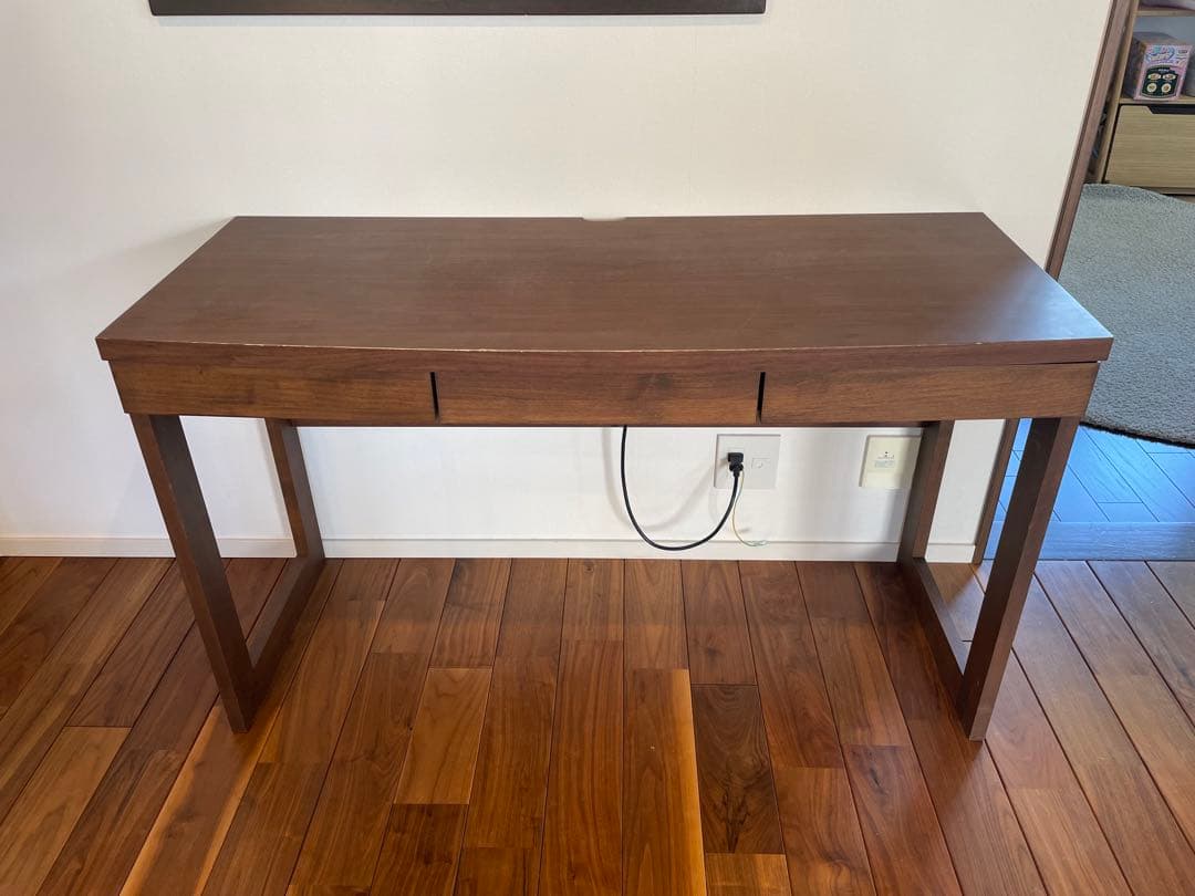 パソコンデスク 勉強机 ウォルナット調