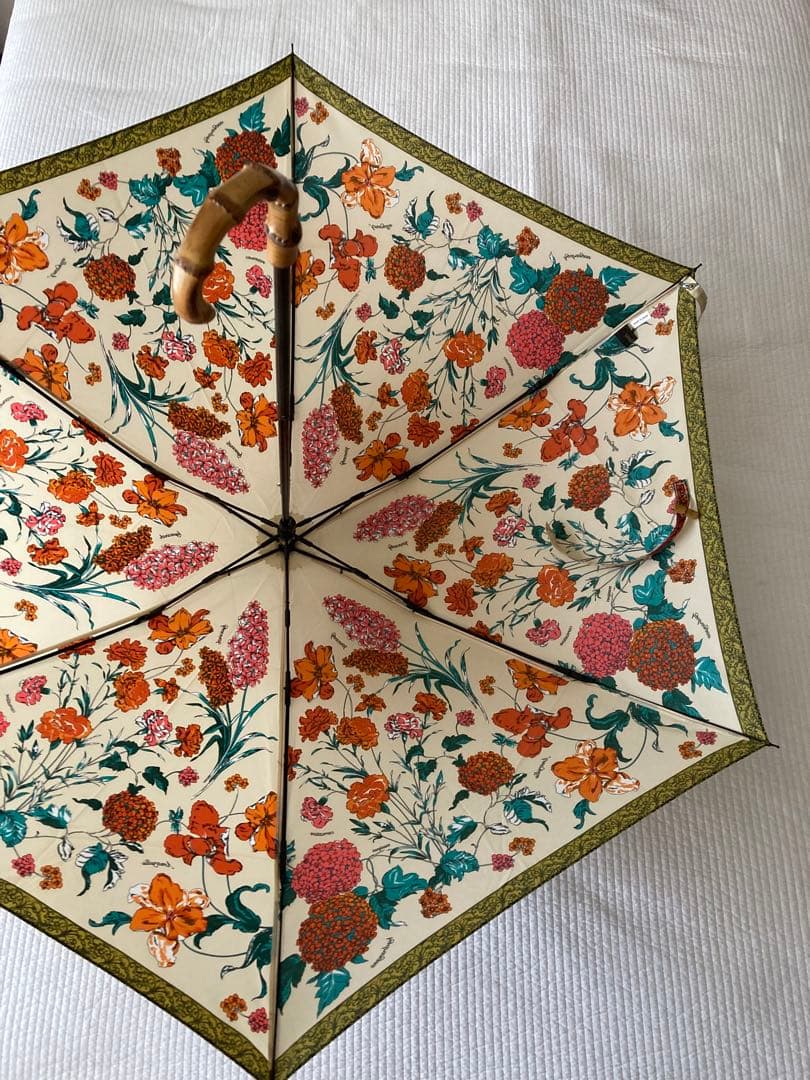 manipuri 花柄 2way折りたたみ傘 晴雨兼用