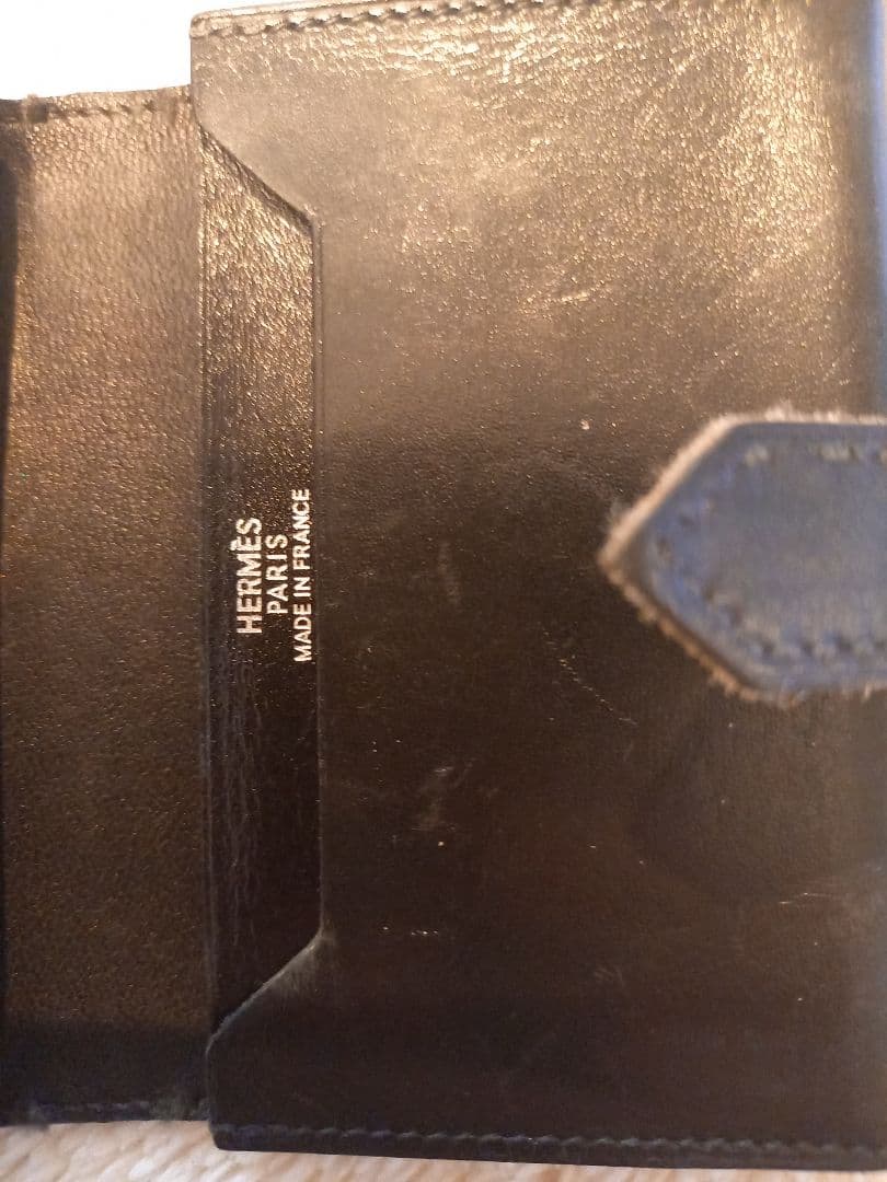 エルメス　ブラックレザー名刺、カード入れ