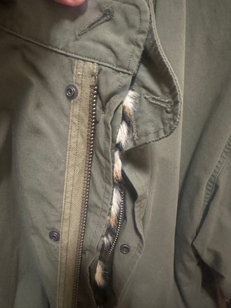 ワコマリア　モッズコート　レオパードファーライナー サイズM