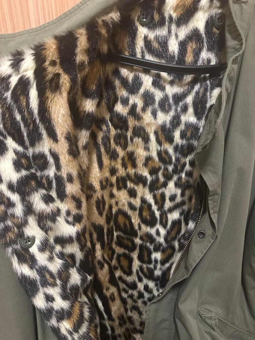 ワコマリア　モッズコート　レオパードファーライナー サイズM