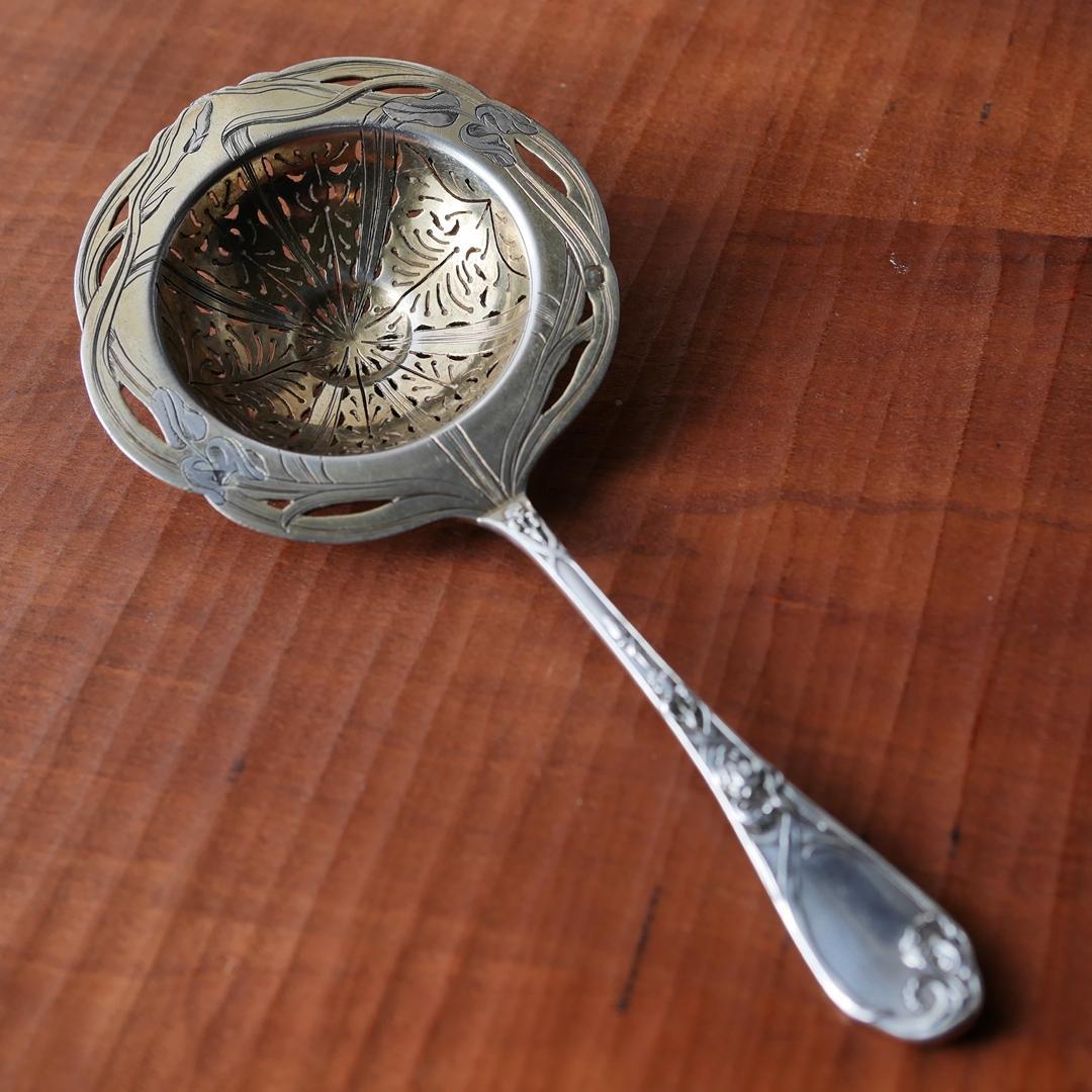 ◆PUIFORCAT◆ピュイフォルカ◆アイリス◆純銀ティーストレーナー◆