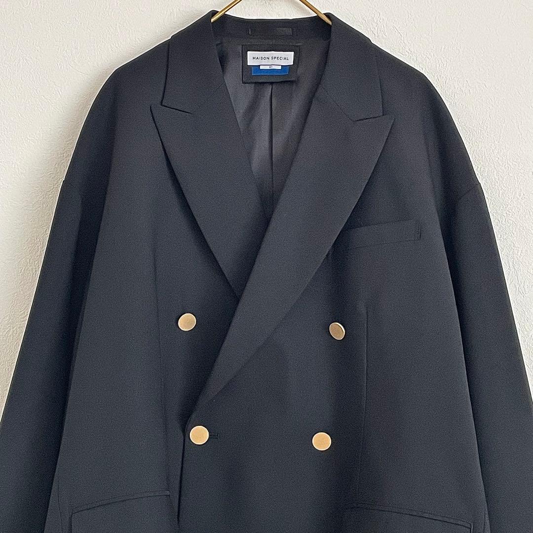 美品 MAISON SPECIAL ピークドラペルプライムオーバーダブルブレザー