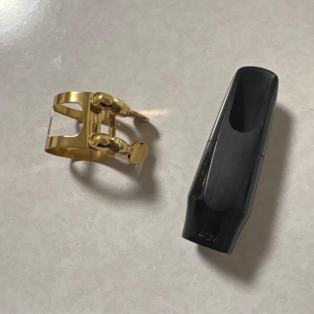 YAMAHA ソプラノサックス マウスピース custom 4cm＆リガチャー