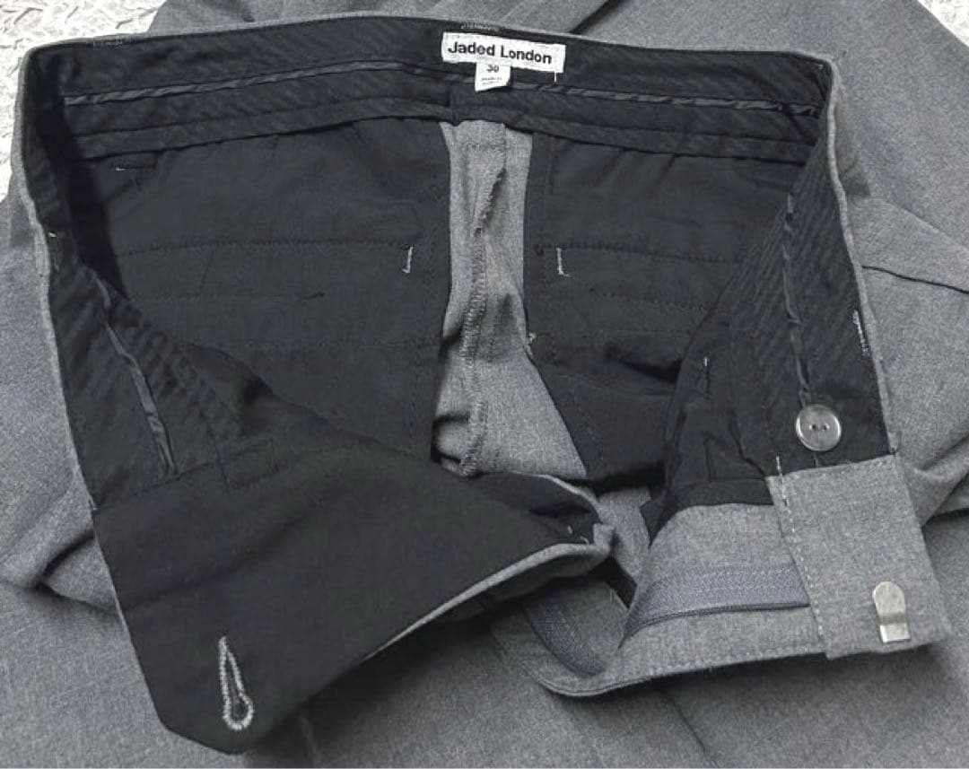 JADED LONDON Grey Goliath Trousers スラックス