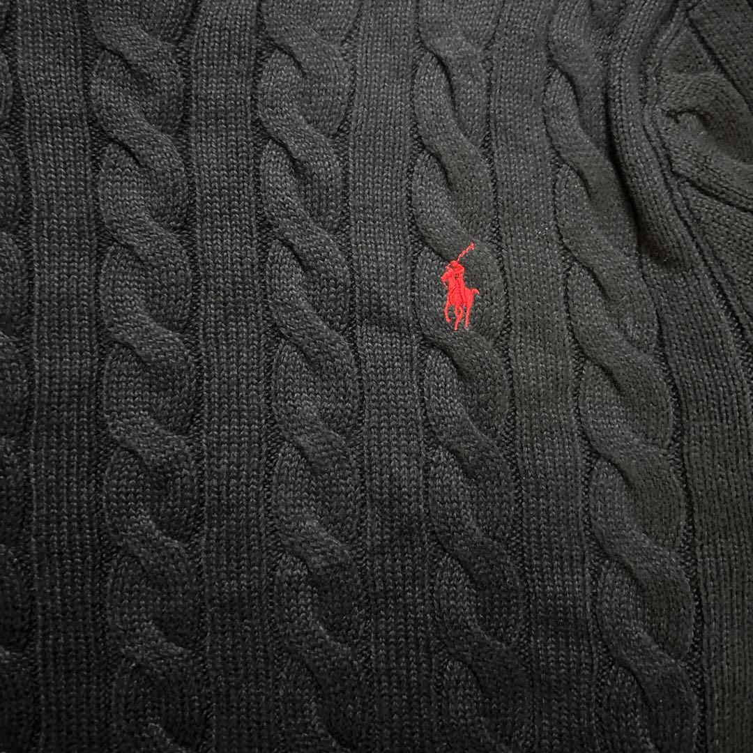 POLO RALPH LAUREN ケーブルニット セーター XL 黒新品タグ付