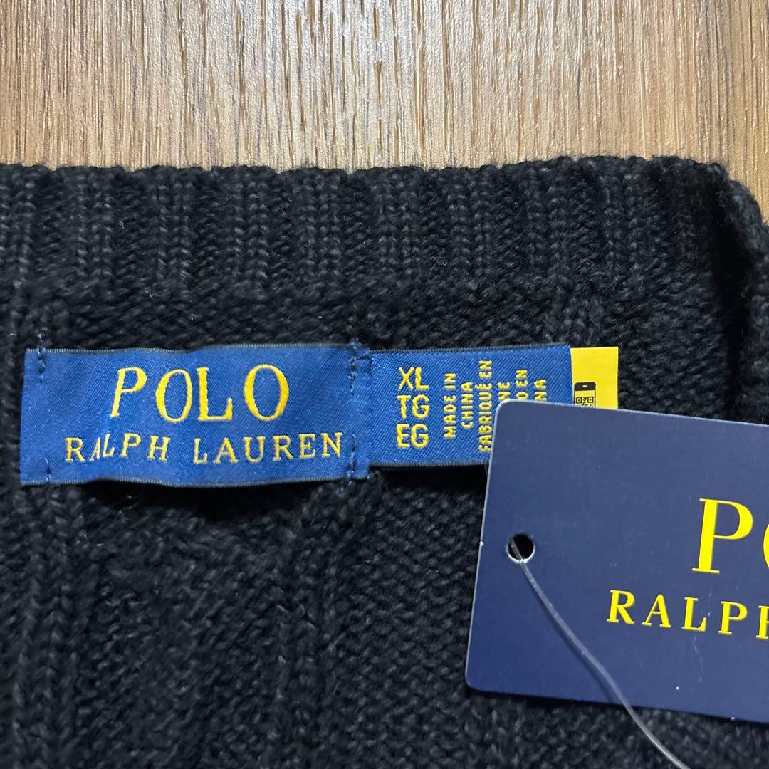 POLO RALPH LAUREN ケーブルニット セーター XL 黒新品タグ付