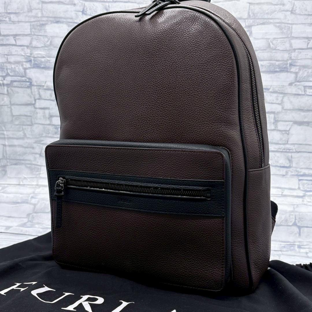 FURLA フルラ ブラウン レザー リュック バックパック A4収納可能