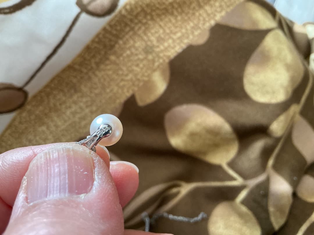 プラチナ850チェーン真珠ネックレス