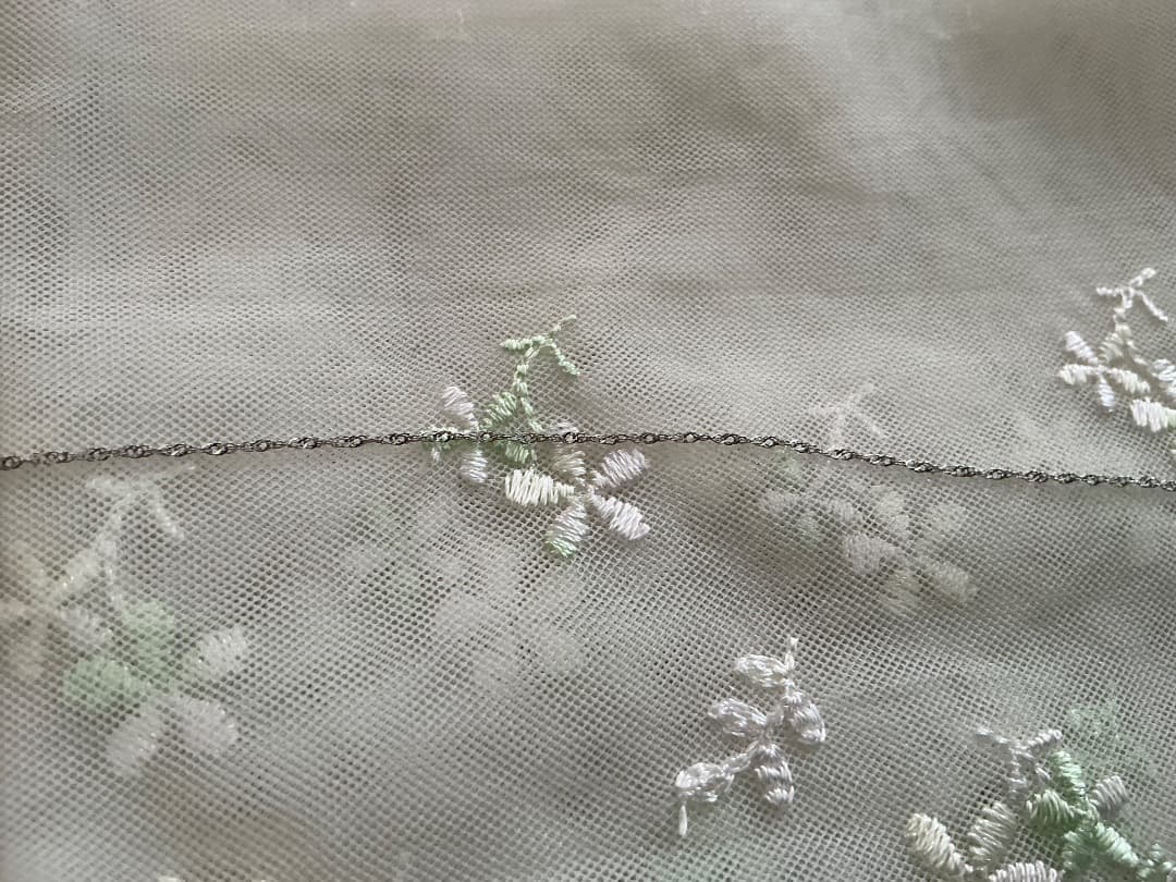 プラチナ850チェーン真珠ネックレス