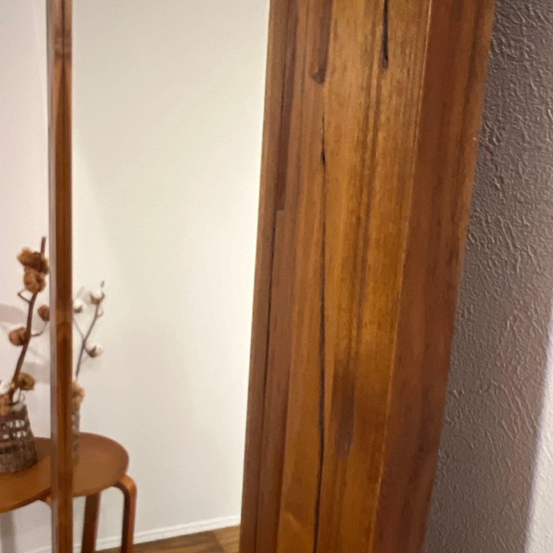 チーク無垢木ミラー
