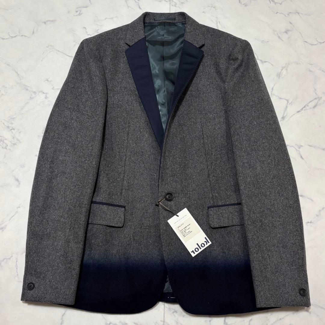 ほぼ未使用kolor カシミア混 オーバサイズ ジャケット XL