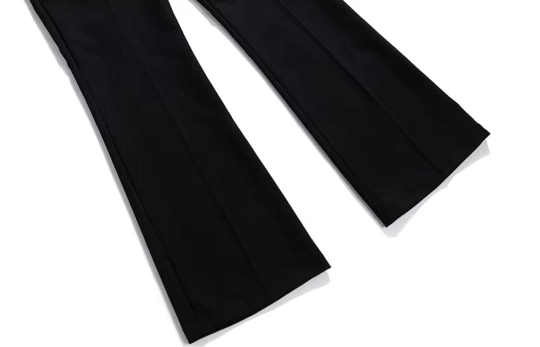 ブラック フレアパンツ スラックス