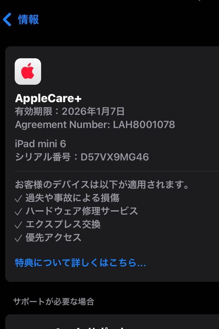 iPad mini第6世代　パープル256GB Wi-Fiモデル