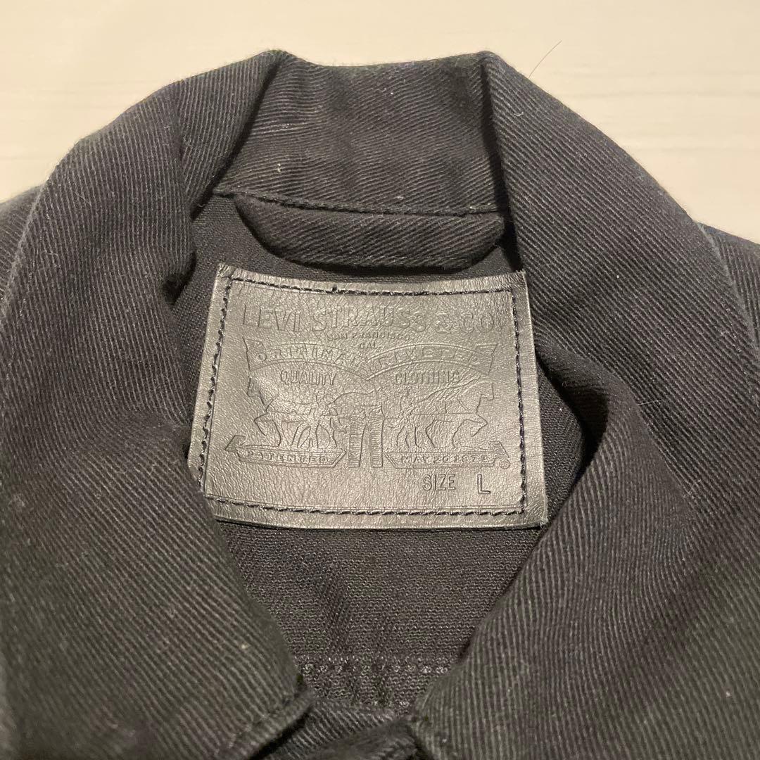 リーバイス　ブラックデニムベスト　tattoo studio yamada L