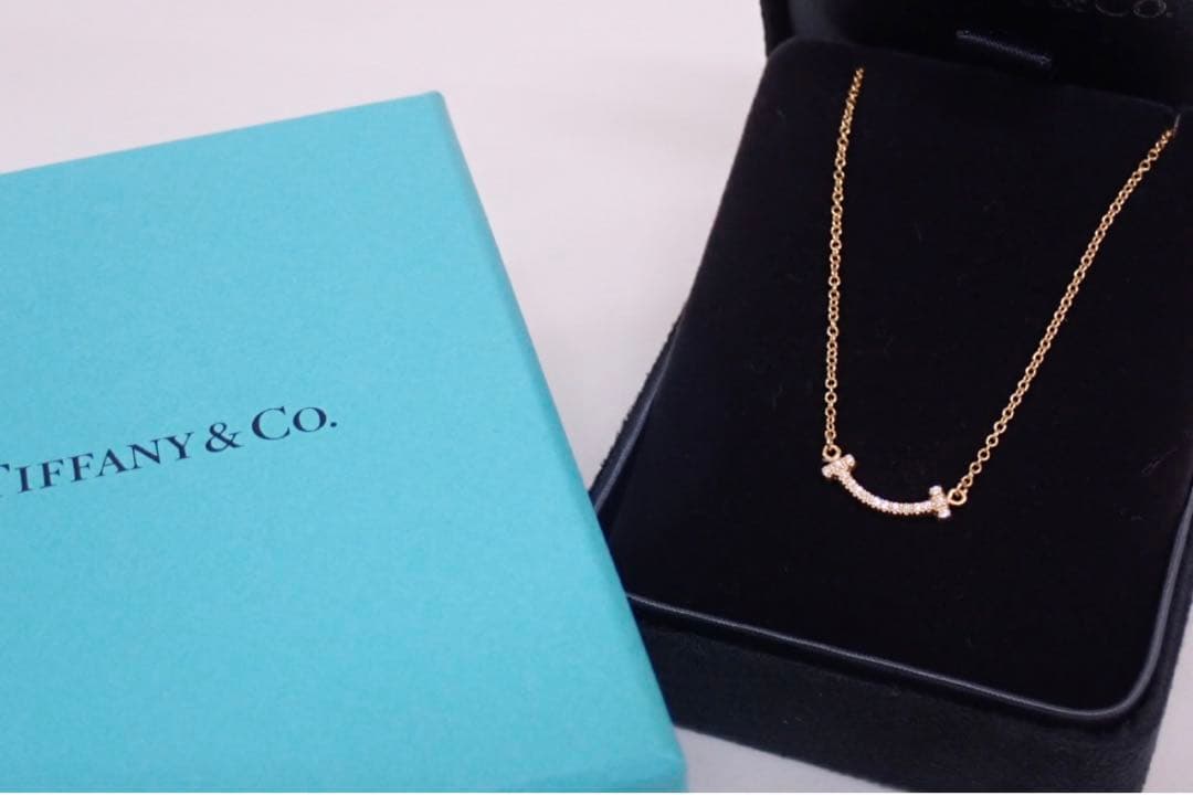 美品　ティファニー スマイルミニ ダイヤモンド k18 YG