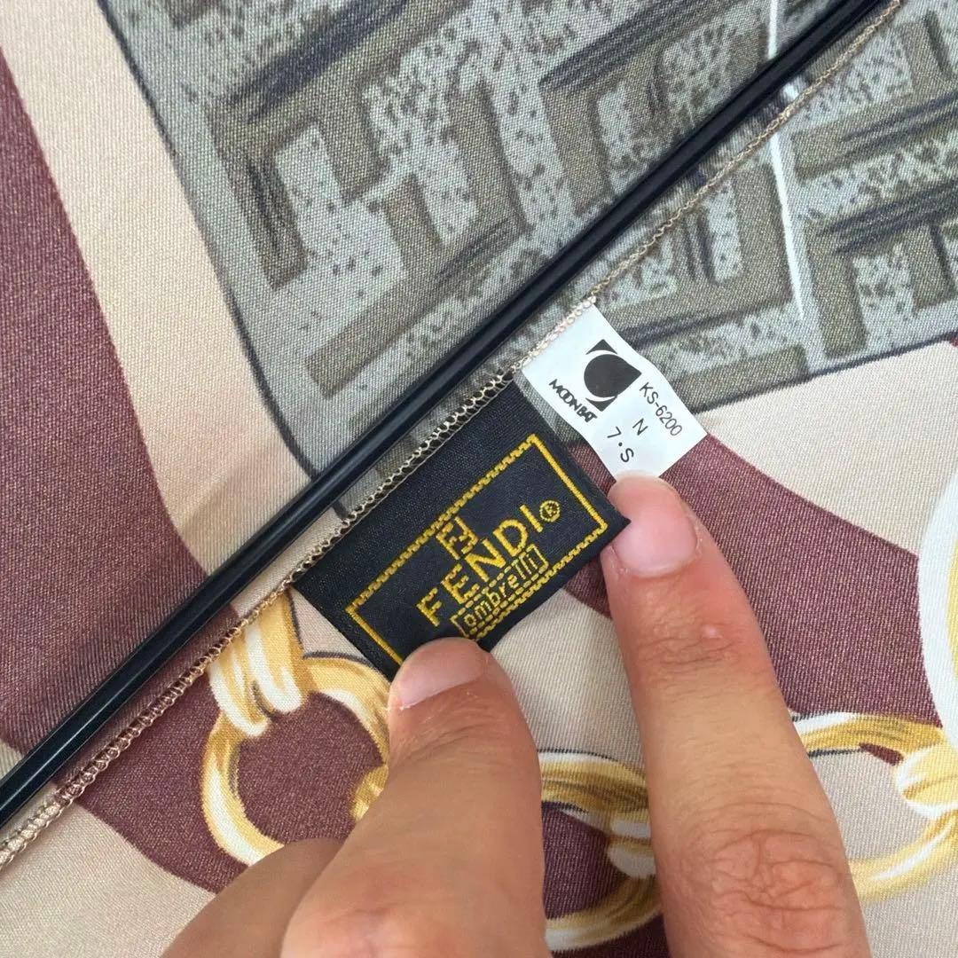 えびちゃん FENDI フェンディ ゴールド 長傘 アンブレラ スカーフ柄