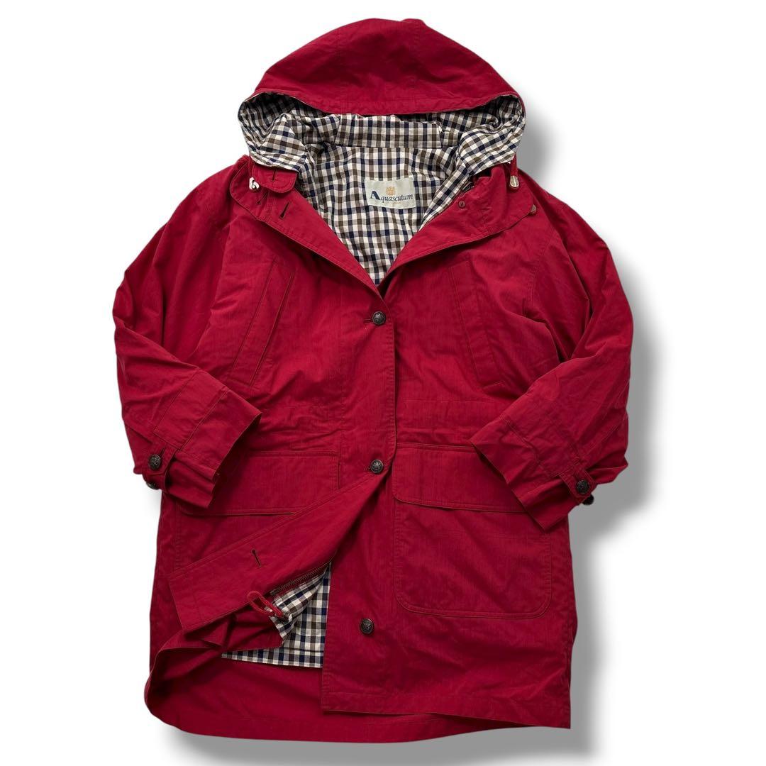 美品】アクアスキュータム　ダウン　ライナー　ハウスチェック　モッズコート　XL