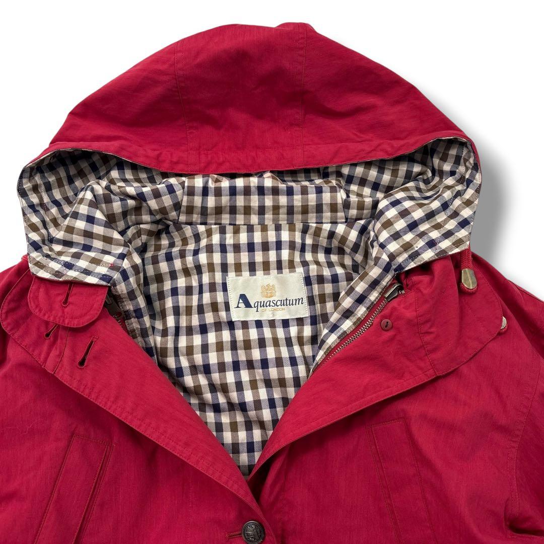美品】アクアスキュータム　ダウン　ライナー　ハウスチェック　モッズコート　XL