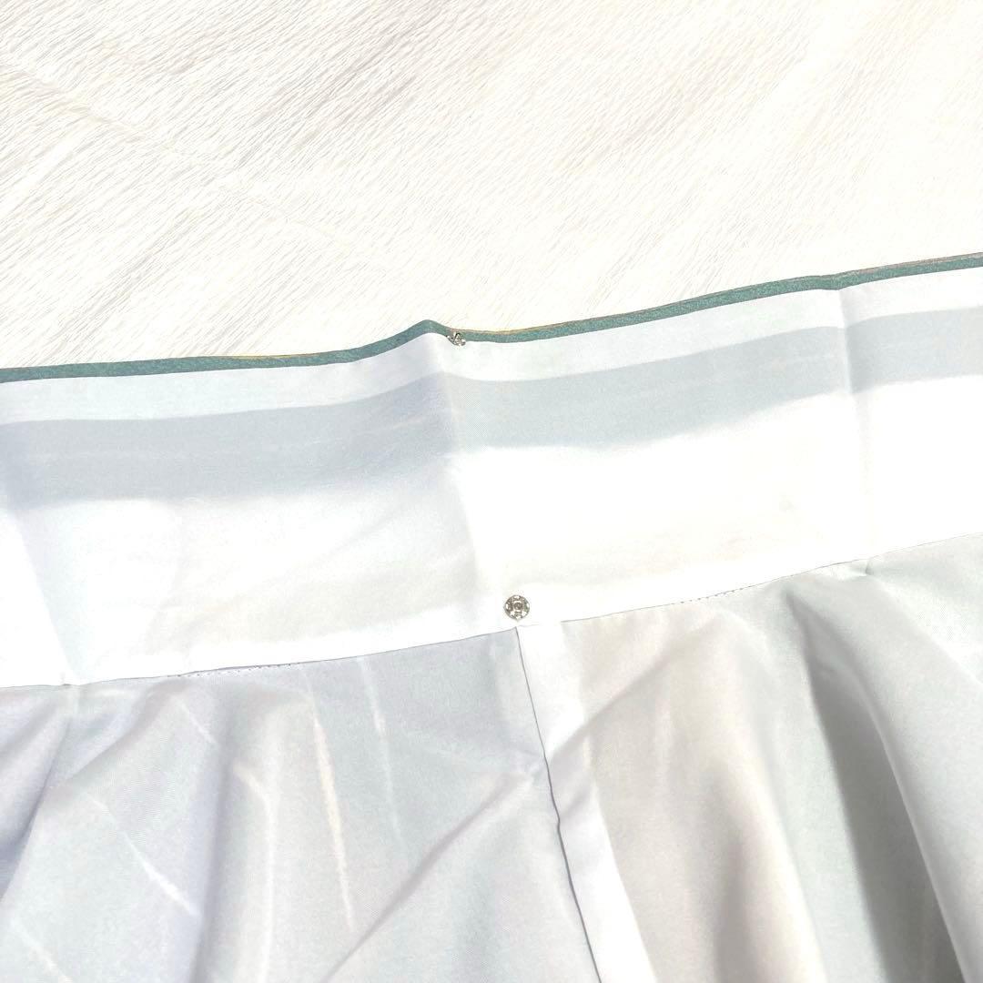 【美品✨】東レシルック　洗える着物　小紋　変わり縞　ぼかし染め　青緑　灰茶　G1