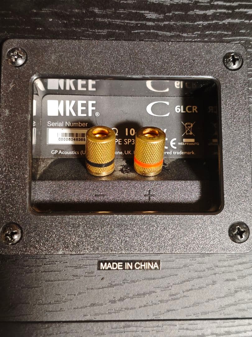 良品 KEF 6LCR LCR ブラック センタースピーカー