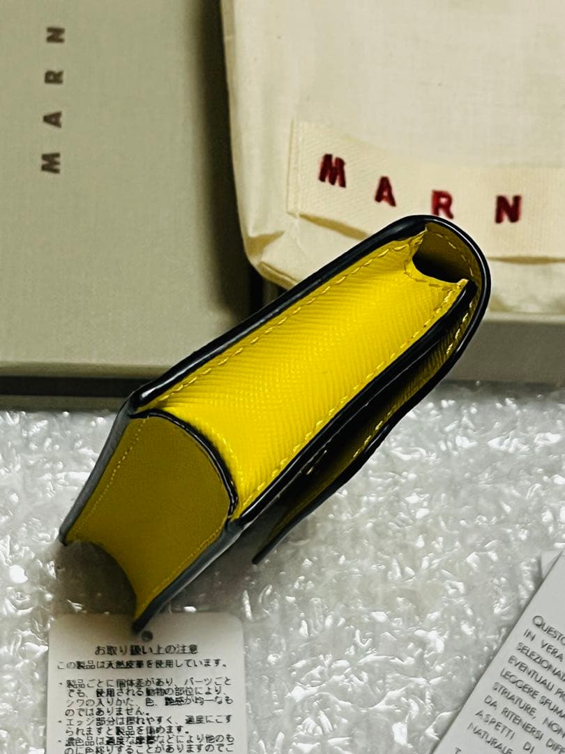 美品 MARNI マルニ カードケース バイカラー イエロー 名刺入れ