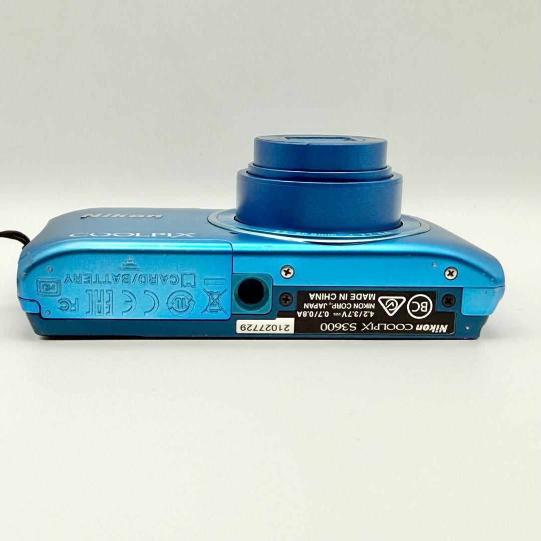 Nikon COOLPIX S3600 コンデジ デジカメ ブルー 訳アリ品
