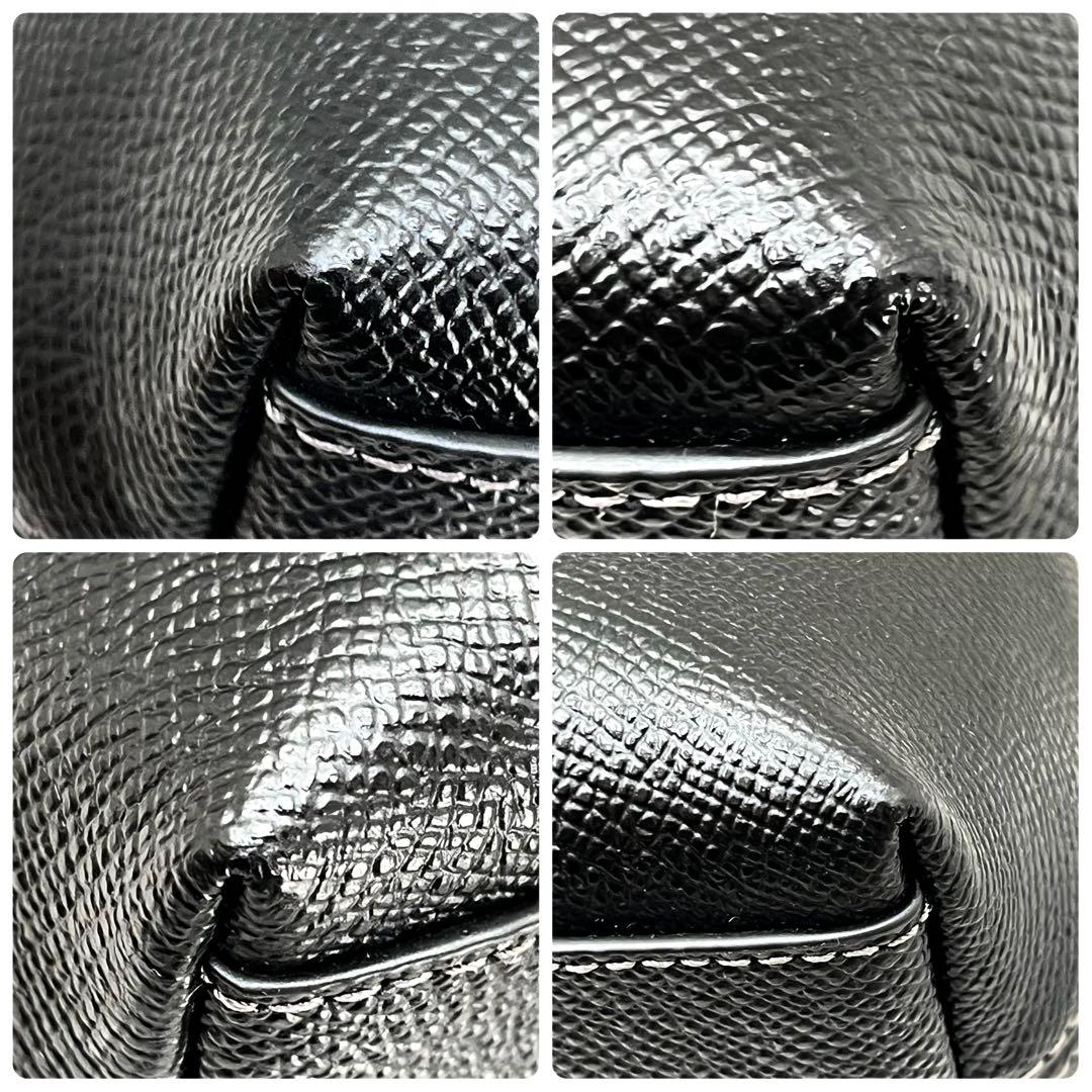 極美品✨ コーチ シャーロット アクセサリーポーチ 2way ブラック レザー