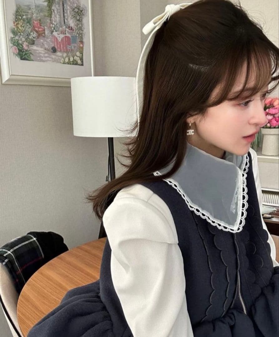 Bibiy ANGIE SLEEVELESS JACKET ネイビー