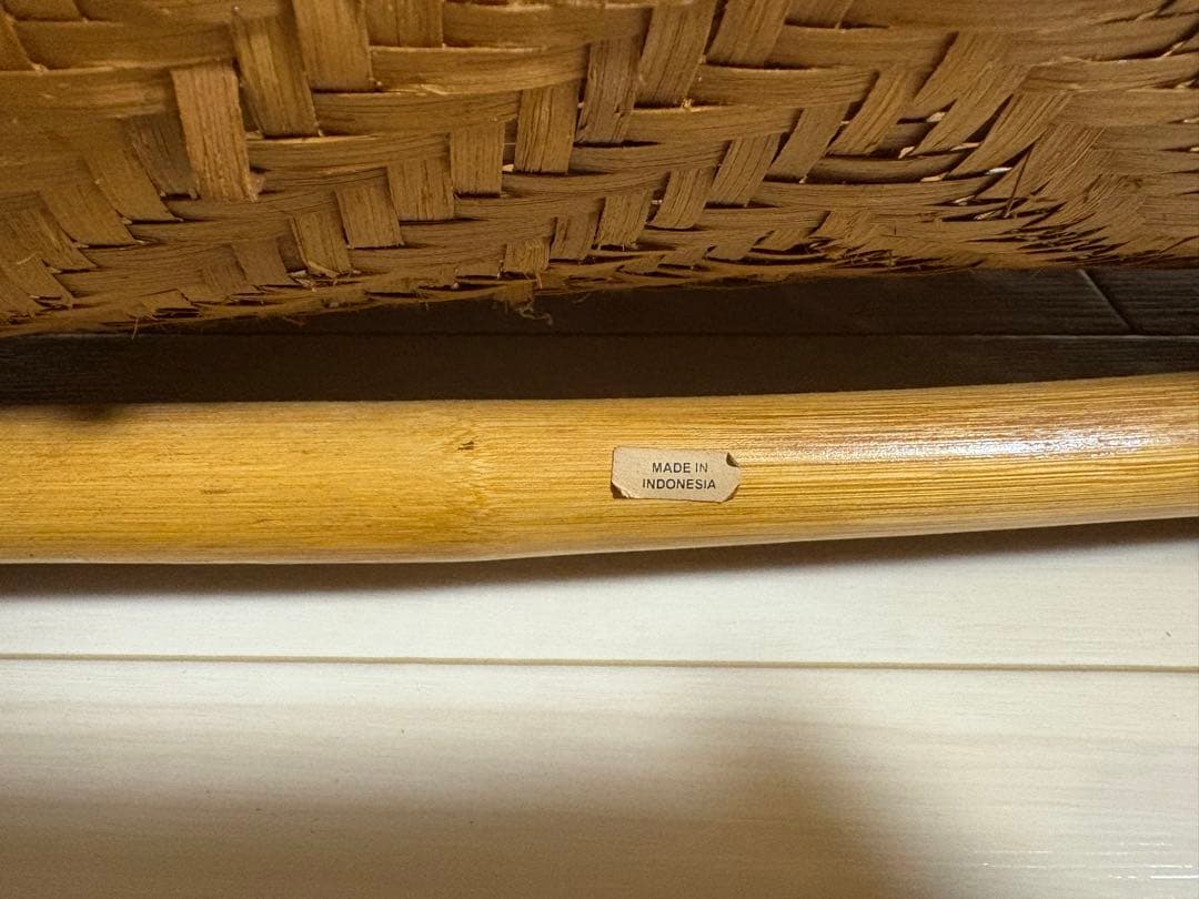 ラタン　丸座椅子　2台セット　アジア　レトロ