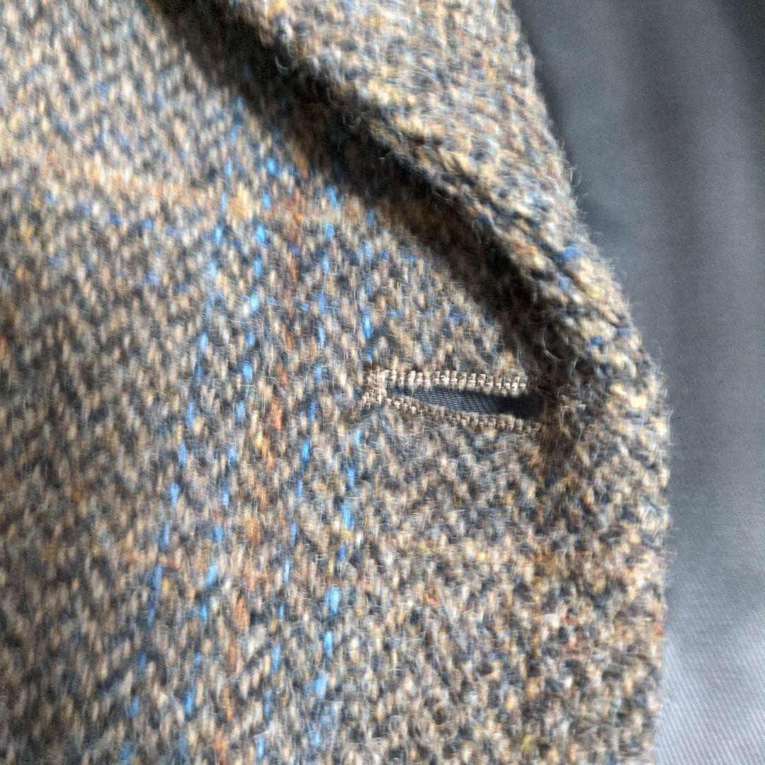 美品　半額　ウールコート　レディース　イタリアウール　チェック　ブラウン　ロング