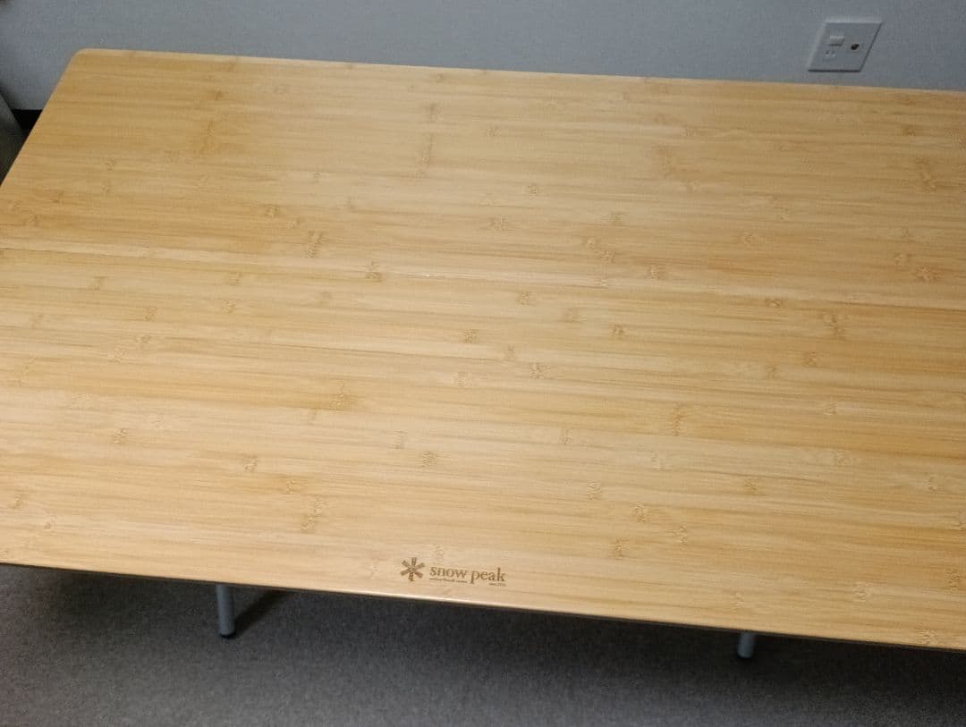 《美品》スノーピーク　ワンアクションテーブルロング竹〈LV-015TR〉