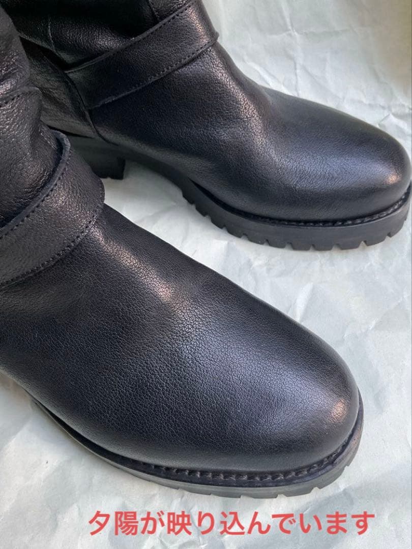 SARTORE サルトル　エンジニアブーツ　ムートンファー　36 黒　23cm