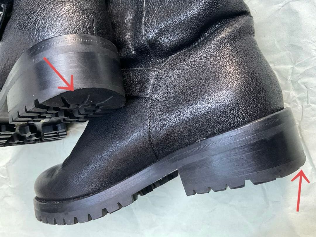 SARTORE サルトル　エンジニアブーツ　ムートンファー　36 黒　23cm