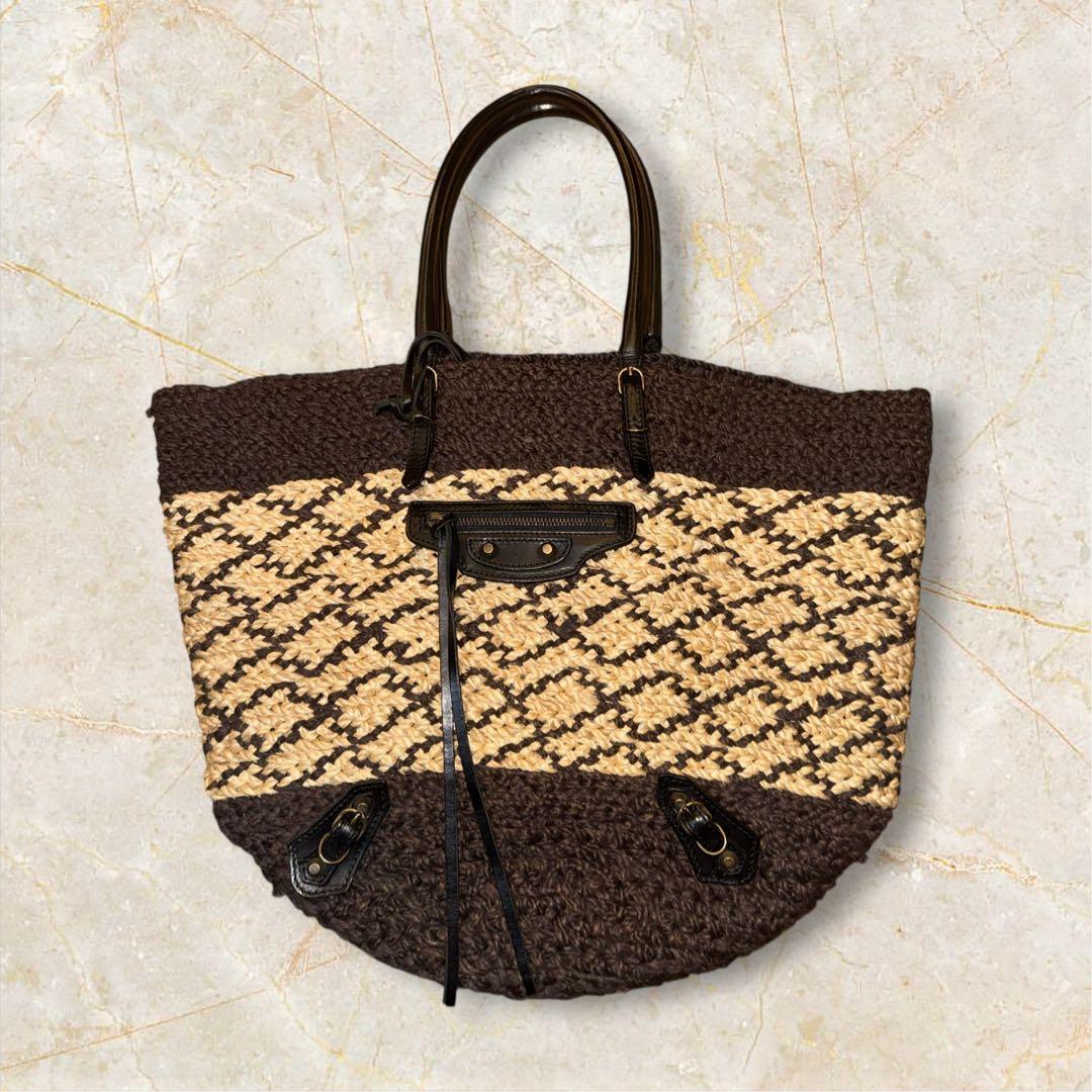 BALENCIAGA バレンシアガ ストローバッグ かごバッグ 515859