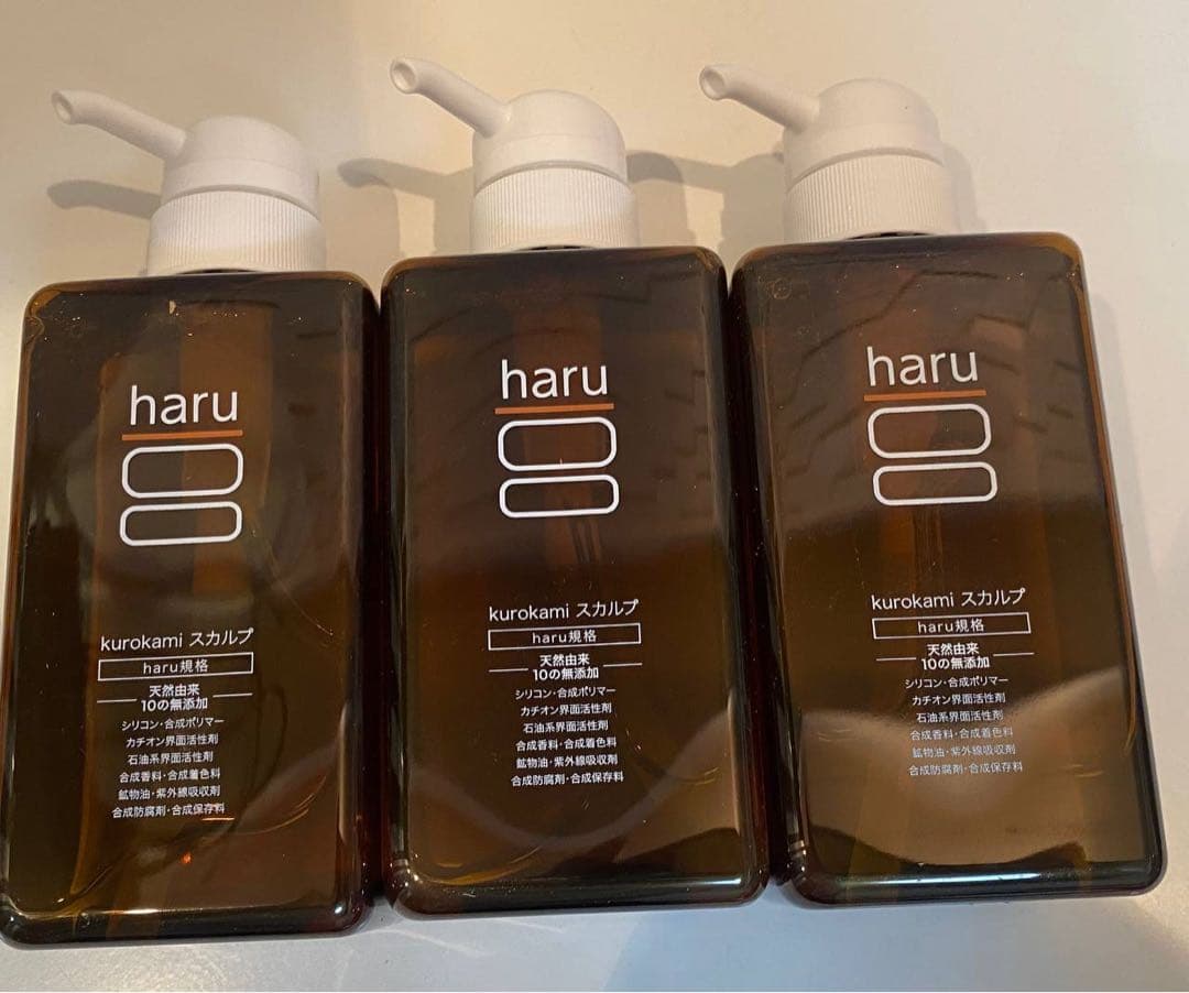 ★シャンプー　haru　100％天然由来のkurokamiスカルプ　3本セット