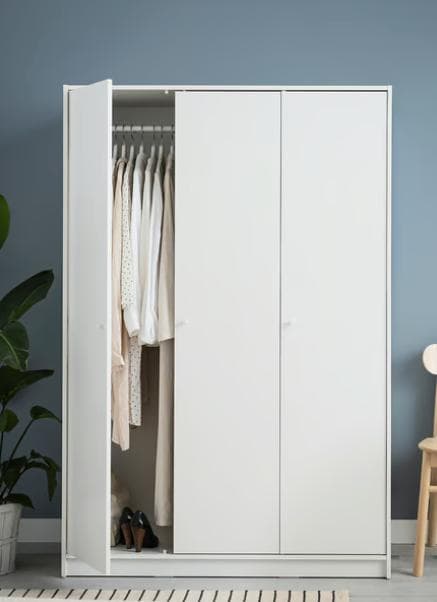 IKEA 衣装棚 収納棚 タンス ワードローブ クレップスタード ホワイト