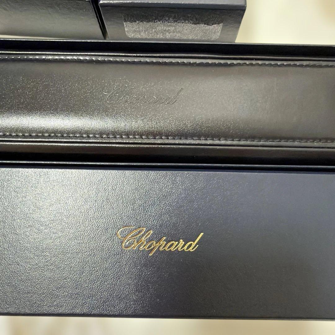 ヴァンクリーフ緑スエードバンド 時計ケース ショパール指輪と時計ケース空き箱