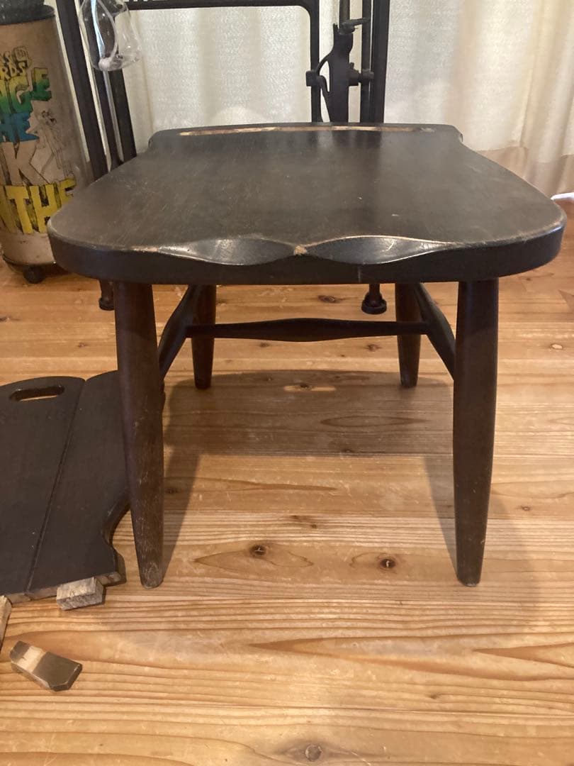 昭和レトロ　カリモク RUSTICオーク材 ダイニング チェア 楔式