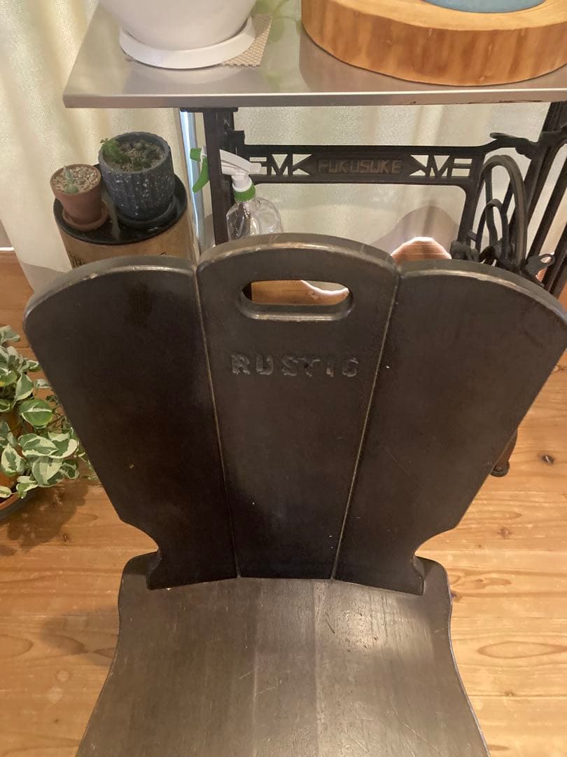 昭和レトロ　カリモク RUSTICオーク材 ダイニング チェア 楔式