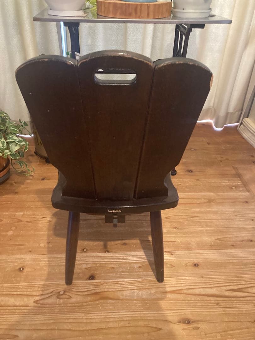 昭和レトロ　カリモク RUSTICオーク材 ダイニング チェア 楔式